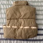 Tan Cropped Puffer Vest Size M Photo 1