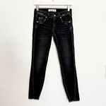 AMO Twist Ink Low Rise Faded Black Skinny Ankle Jeans Casual Stretch Size 24‎ Photo 1