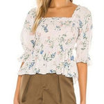 Saylor Clover Top Puff Sleeves Floral in Pink Sz XS Photo 0