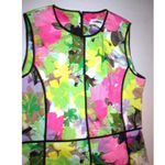 Calvin Klein New  8 Bright Floral Womens Sheath Dress Black Pink Purple Green Yel Photo 5