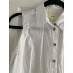 Maeve ‎ Women's 2 Anthropologie White Maxi Long Line Tunic Top Button Clean Girl Photo 3