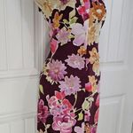 David Meister NWT Silk Floral Sheath Dress V-neck Sz 6 Made In The USA Photo 2
