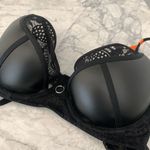 Blue Faux Leather Sexy Lingerie Bra Only Photo 7