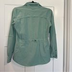 Duluth Trading Co Sol Survivor Shirt Snap Down Front Small Aqua color Green Photo 5