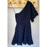Tularosa  Women's One Shoulder‎ Striped Mini Dress Blue Size S Photo 3