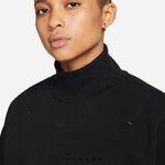 Nike Sportswear Tech Fleece Turtleneck Sweatshirt Black Oversized Fit Cropped Photo 3
