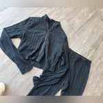 Black Ribbed Knit Women's Pants & Jumpsuit Set Size undefined Photo 10