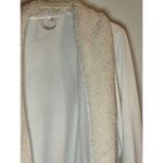 Pottery Barn White Size Small Sherpa Lined Robe Cozy Loungewear Photo 2