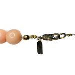 Vintage Womens Karla Jordan Peach Pastel Glass Bead Necklace 24" Long Photo 2