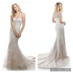 Maggie Sottero Chesney Lace Trumpet Wedding Dress Size 6 White Photo 1
