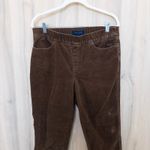 Talbots  Womens Corduroy Pull On Jegging Pants Size 10 Brown Stretch Cozy Retro Photo 1