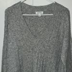 Nordstrom Merino Wool Cable Knit Metallic Sparkle Thread VNeck Sweater Women’s M Photo 1