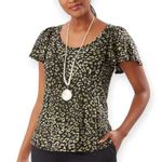 Tommy Bahama | Large | Women's Linnea Wild One 100% Linen Flutter-Sleeve Top Photo 0