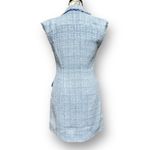 Maeve Anthropologie 2 Light Blue Tweed Sleeveless Mini Dress Blazer Parisian Photo 3