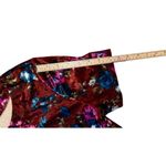 Women's Large Velvet Floral Shift Dress Short Sleeve Party Cocktail Photo 6