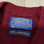 Pendleton Vtg ‎ 100% Lambswool Sweater Vest Burgundy Sleeveless Knitwear Preppy Photo 3