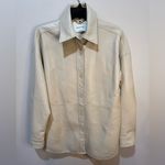 Babaton Aritizia Pelli Vegan Leather Shirt Jacket Cream Small Oversized Photo 1
