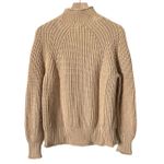 J.Crew Relaxed Ribbed Rollneck Cotton Sweater in Beach Tan Size Small Photo 2