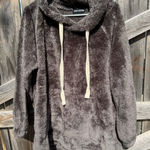 Zenana Outfitters Fuzzy Sherpa Pullover Cowl Neck Tunic Top Women's Photo 0