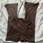 Streetwear Society Brown wide leg cutout pants Photo 0