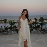 ZARA  Elegant White Lace Trim Dress beads cream boho hippie summer beach  Photo 2