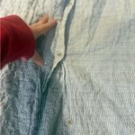 Free People  No Limits Blue Striped Button-Up Shirt- Size Medium Photo 6