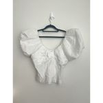 Frame  Women’s Milkmaid White Puff Sleeve Blouse Cottage Prairie Square Neck XS Photo 3