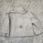 We The Free Free People  Leather Jacket In Jack Rabbit‎ Gray Women's Size Medium Photo 8