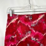 Free People  Size 8 Mini Skirt Denim Red Tie Dye Modern Femme Flamingo‎ Flame 335 Photo 7
