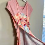 NWT Free People Movement All That Hoodie Coverup Sz Large Pink Swirl Sleeveless Photo 9