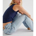 Free People Aiden Slim Flare Jeans / Totally Buggin Blue Photo 3