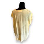 Chico's Womens Blouse Sz 2 L 12 Light Pale Yellow Sleeveless V-Neck Shell Photo 3
