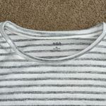 a.n.a . Gray Striped long sleeve shirt, size XL, elastic wrists with ties Photo 2