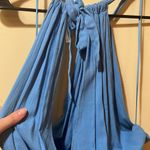 Free People Womens  Spring Love Drape Midi Blue Halter A-line Skirt Dress Photo 9