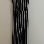 Forever 21 Black and white striped skinny jumpsuit Photo 1