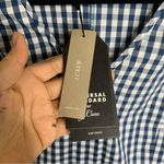 Universal Standard  for j‎ Crew gingham navy blouse size small Photo 2