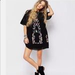 Free People  Perfectly Victorian Black Embroidered Short Sleeve Shirt Dress Small Photo 1