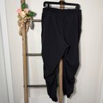 Athleta  Black Ruched Jogger Pants Women Size 12 Athletic Comfort Casual Wear Photo 4