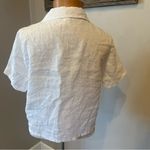 Joie  White 100% Linen Short Sleeve Button Down Top Women’s Size Small Photo 3