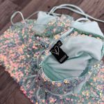 Windsor  sequin sparkly iridescent blue prom homecoming mini dress Photo 6