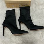 Jewel Badgley Mischka Joss Black Rhinestone Heeled Booties Size 9 Photo 5