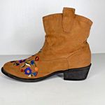 Mudd Women's Brown Cowboy Western Cheyenne Embroidered Ankle Boots Shoes 8 Photo 4