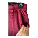 LNA Clothing Pants Women Medium Red Silky Cargo Pants Wide Leg Luxury Retro Photo 8