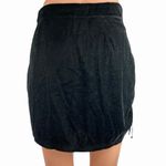 Free People  x Revolve Vivienne Black Velvet Velour Ruched Short Mini Skirt Sz 4 Photo 5