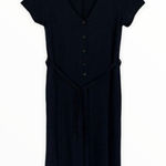 Grade & Gather ‎ Women Small Navy Jumpsuit Cropped Linen Blend Summer Photo 0