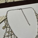 Charter Club  Clear Rhinestone Silver Tone Necklace NWT Evening / Party / Bridal Photo 3