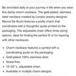 Marina De Buchi ANNA Necklace Personalized Lumiela Name Necklace Gold Tone 15” - 20” Photo 5