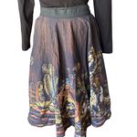Vintage 1950’s/1960’s Matador Hand Painted Sequined Mexican Cotton Circle Skirt Black Size M Photo 8
