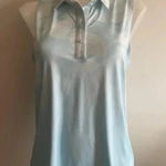 Nike Women's  Dri-Fit Standard Fit Sleeveless Polo Shirt - Light Blue -‎ M Photo 0