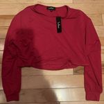 Lulus LULU’S LOOK AT ME NOW RED DOLMAN SLEEVE CROP TOP Photo 2